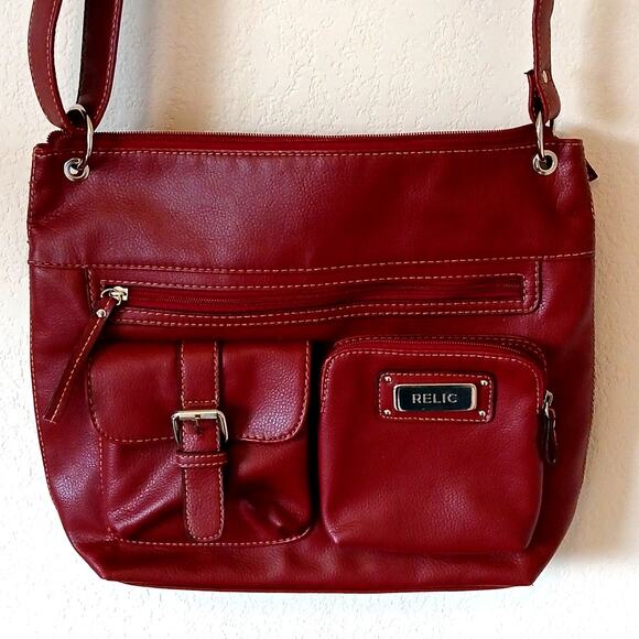 Relic Crossbody Messenger Leather Purse Bag - Picture 2 of 7